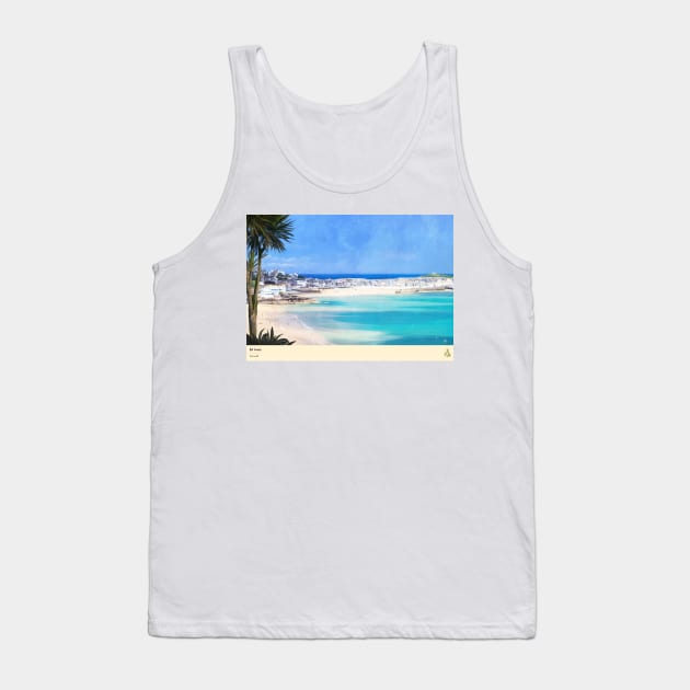 St Ives, Cornwall, Travel poster (Landscape) Tank Top by synchroelectric